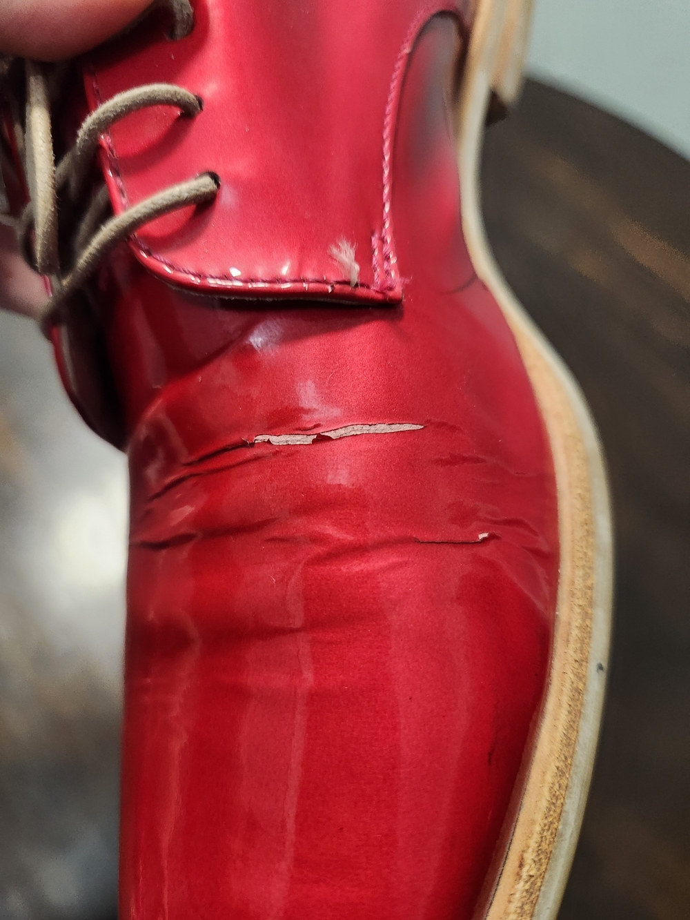 AGL Attilio Giusti Leombruni Red Patent Leather Oxfords Shoes Women's Size 8.5 - Picture 12 of 16